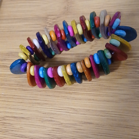 Colorful Beaded Stretch Bracelet - Picture 2 of 3